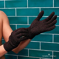 Temple Spring Exfoliating Gloves Rayon Bamboo Bathshower Gloves Bath Gloves For Shower Exfoliating And Ingrown Hairdead Ski