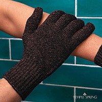 Temple Spring Exfoliating Gloves Rayon Bamboo Bathshower Gloves Bath Gloves For Shower Exfoliating And Ingrown Hairdead Ski