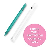 Bona Fide Beauty Glass Cuticle Pusher 1Pc Green Manicure Stick With Case Dualended Cuticle Remover