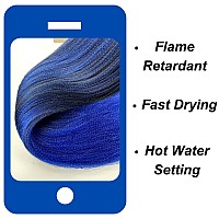 Blue Braiding Hair Pre Stretched Kanekalon Pre Stretched Braiding Hair Box Braids Braiding Hair Extensions