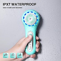 Umickoo Face Scrubber Exfoliatorfacial Cleansing Brush Rechargeable Ipx7 Waterproof With 5 Brush Headselectric Face Spin Brush