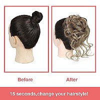 Kethbe Messy Bun Hair Piece Tousled Updo Hair Buns Extension Elastic Hair Band Hair Pieces Curly Hair Bun Scrunchie For Women T