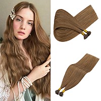 Rich Choices I Tip Remy Human Hair Extensions 18 Inches 100 Strandspack Pre Bonded Keratin Stick Tipped Hair Extensions 6 Ligh