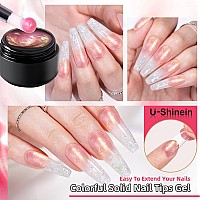 Ushinein Solid Nail Glue Gel Nail Tips Glue Gel For Acrylic Nails Press On Solid Glue Gel Solid Gel Polish Nail Art Manicure