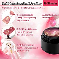 Ushinein Solid Nail Glue Gel Nail Tips Glue Gel For Acrylic Nails Press On Solid Glue Gel Solid Gel Polish Nail Art Manicure