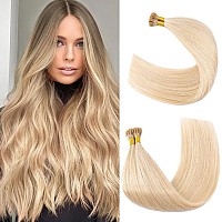 Rich Choices I Tip Remy Human Hair Extensions 20 Inches 100 Strandspack Pre Bonded Keratin Stick In Hair Extensions 24 Natural