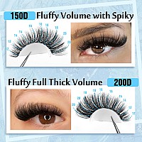 Yawamica Lash Extension Kit Fluffy 150D200D Lash Clusters Eyelash Extension Kit 1220Mm Individual Lashes With Lash Bond Lash