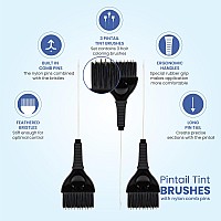 Pintail Hair Dye Brushes 3 Tint Brushes With Built In Comb For Hair Color Pin Tail For Precise Sectioning Color Brushes Fo