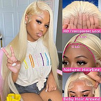 Gzx 613 Lace Front Wig Human Hair Pre Plucked 13X4 Hd Lace Front Wigs Human Hair 180 Density 613 Transparent Straight Lace Fron