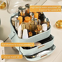 Canitoron Makeup Organizerskincare Organizer With 2 Drawers And Transparent Covercosmetic Display Case For Vanity Organizer An