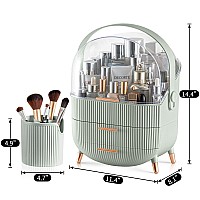 Canitoron Makeup Organizerskincare Organizer With 2 Drawers And Transparent Covercosmetic Display Case For Vanity Organizer An