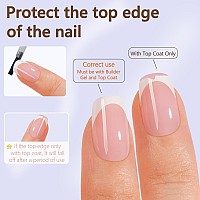 Misssix French Gel Nail Tips 150Pcs French Tip Press On Nails Short Square Pink No Need To File 3 In 1 Tips Prelasting Fake