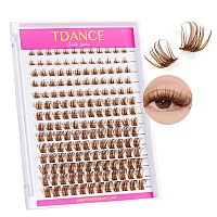 Brown Lash Clusters Natural Looking 816Mm Eyelash Individuals C Curl Wispy Brown Lash Extensions Diy False Eyelashes At Home By