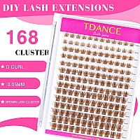 Brown Lash Clusters Natural Looking 816Mm Eyelash Individuals C Curl Wispy Brown Lash Extensions Diy False Eyelashes At Home By