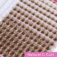 Brown Lash Clusters Natural Looking 816Mm Eyelash Individuals C Curl Wispy Brown Lash Extensions Diy False Eyelashes At Home By