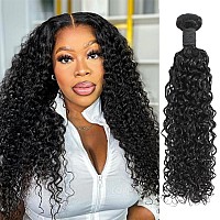 Gemmrnny Deep Water Wave Human Hair Bundles Curly Bundles Human Hair One Bundle 26 Inch 12A 100 Unprocessed Brazilian Wet And