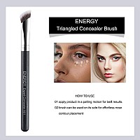 Energy Concealer Brush Under Eye Angled Nose Contour Brush For Powder Foundation Eyeshadow Concealer With Liquid Cream Powder Co