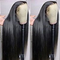 Jessica Hair 7X6 Lace Front Wigs Human Hair Pre Plucked Hairline Bleached Knots Straight Lace Frontal Glueless Wigs 180 Density