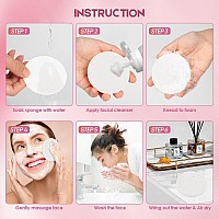 Aidea 96Count Compressed Facial Sponges White Face Sponges For Cleansing Natural Cellulose Cosmetic Makeup Sponges For Facial