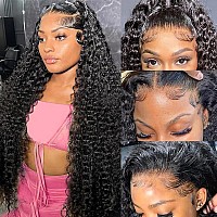 13X6 Deep Wave Lace Front Wigs Human Hair 200 Density 13X6 Hd Transparent Lace Front Wigs Human Hair Pre Plucked With Baby Hair