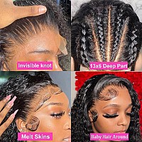 13X6 Deep Wave Lace Front Wigs Human Hair 200 Density 13X6 Hd Transparent Lace Front Wigs Human Hair Pre Plucked With Baby Hair