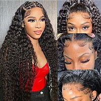 Kdmidun 13X6 Hd Lace Front Wigs Human Hair Deep Wave 180 Density 13X6 Human Hair Lace Front Wig For Women Pre Plucked Glueless