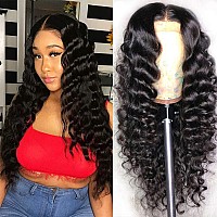 Arietis Loose Deep Wave Lace Front Wigs Human Hair For Black Women Deep Wave Glueless Tpart Lace Front Wigs Pre Plucked Bleache