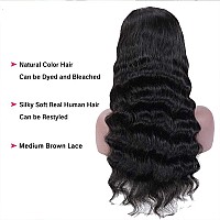 Arietis Loose Deep Wave Lace Front Wigs Human Hair For Black Women Deep Wave Glueless Tpart Lace Front Wigs Pre Plucked Bleache