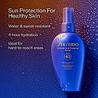 Shiseido Ultimate Sun Protector Spray 150 Ml Invisible Broadspectrum Spf 40 Sunscreen Spray For Face Body Lightweight F