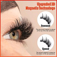 Wiwoseo Magnetic Eyelashes Natural Look Magnetic Lashes No Glue Magnetic Eyelashes Without Eyeliner Clear Band Lashes Wispy Clus