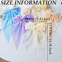 Hair Bow Clips For Women 5 Pcs Nonslip Bowknot Claw Clips For Thick Thin Hair Big Bows