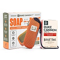 Duke Cannon Tactical Scrubber Big American Bourbon Soap Us Militarygrade Soap Pouch With Coarse Soft Mesh Oak Barrel