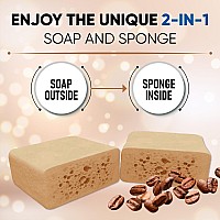 Ttaio Coffee Esponjabon Soap Sponge Gentle Shower Scrubber Cleaning Bath Wash Scrub Dirt Oil Removal Massage Lather