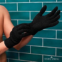 Temple Spring Exfoliating Gloves Rayon Bamboo Bathshower Gloves Bath Gloves For Shower Exfoliating And Ingrown Hairdead Ski