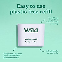 Wild Natural Refillable Deodorant Vegan Ecofriendly Aluminum Free Long Lasting Protection 100 Natural Ingredients