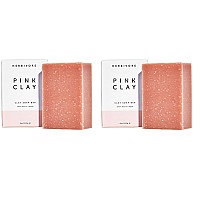 Herbivore Pink Clay Gentle Cleansing Bar Soap For Face Body With French Pink Clay Rejuvenates Suitable For All Skin Types Ve