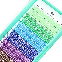 Bodermincer Blackcolored Cluster Lashes 240Pcs 20D40D Diy Eyelash Extension D Curl Long Individual Lashes Mixed Tray Faux Mink