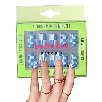 Paintlab Press On Nails 24 Piece Fake Nails With Glue Nail File Prep Pad Cuticle Stick Non Toxic Cruelty Free Long L