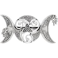 Haquil Triple Moon Celtic Knot Hair Clip Vintage Hollow Moon Hair Clip Barrette Jewelry For Women