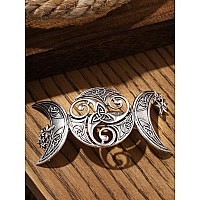 Haquil Triple Moon Celtic Knot Hair Clip Vintage Hollow Moon Hair Clip Barrette Jewelry For Women