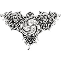 Haquil Double Wolf Hair Clip Vintage Viking Norse Celtic Barrettes Hair Accessory For Women