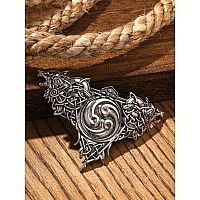 Haquil Double Wolf Hair Clip Vintage Viking Norse Celtic Barrettes Hair Accessory For Women