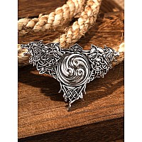 Haquil Double Wolf Hair Clip Vintage Viking Norse Celtic Barrettes Hair Accessory For Women