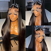 Miss Flower 250 Density 13X6 Lace Front Wigs Human Hair 32 Inch 18A Grade Straight Lace Front Wigs Human Hair Wigs For Black Wom