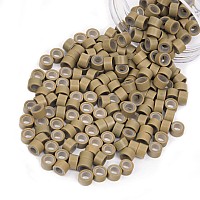 Vlasy 200Pcs 5Mm Silicone Lined Micro Ring Beads For Hair Extensions 5Colors Apply 200Pcs Light Brown