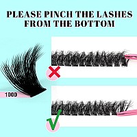 Vavalash Lash Clusters 100D 1020Mm Cluster Lashes Wispy Volume Individual Lashes Lash Bond And Seal Glue Lash Tweezer For Diy