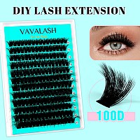 Vavalash Lash Clusters 100D 1020Mm Cluster Lashes Wispy Volume Individual Lashes Lash Bond And Seal Glue Lash Tweezer For Diy