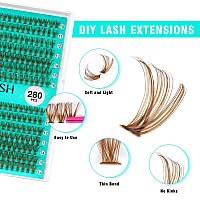 Vavalash Brown Diy Lash Extension 30D 40D Individual Cluster Lashes 007D1016Mm Lash Clusters Volume False Eyelash Extensions