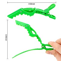 Ondder 24 Pcs Light Green Large Alligator Hair Clips For Styling Sectioning Big Pro Salon Gator Hair Clips For Hair Coloring C