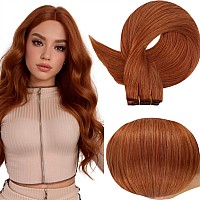 Full Shine Sew In Human Hair Extensions Silky Hair Copper Weft Hair Extensions Human Hair Extensions Sew In 550 Copper Extensio